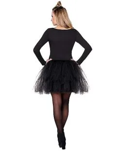 Spirit Halloween Adult Black Starter Tutu Dress -Spirit Halloween 01350784 b