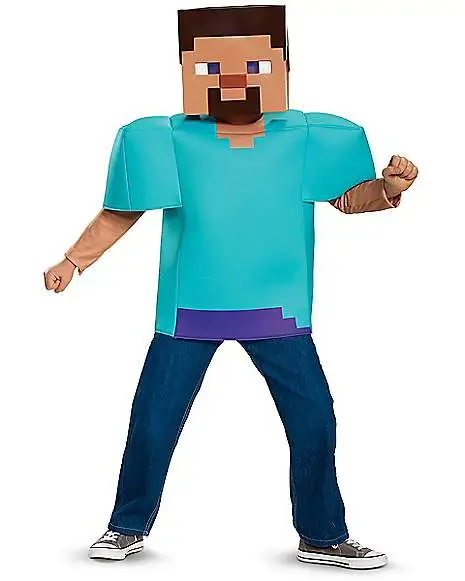 Spirit Halloween Kids Steve Costume - Minecraft 4 Spirit Halloween Kids Steve Costume - Minecraft - Image 2