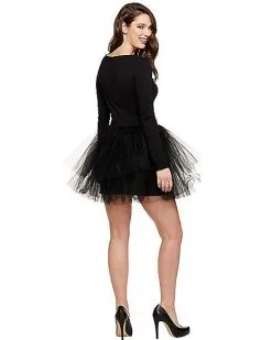 Spirit Halloween Adult Black Starter Tutu Dress -Spirit Halloween 01394915 b