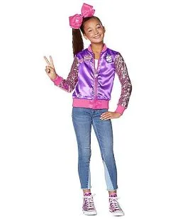 Spirit Halloween Kids JoJo Siwa Bomber Jacket 7 Spirit Halloween Kids JoJo Siwa Bomber Jacket -Spirit Halloween 01418086 c