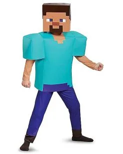 Spirit Halloween Kids Steve Costume Deluxe - Minecraft -Spirit Halloween 01448075 c