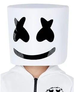 Spirit Halloween Kids Marshmello Logo Jumpsuit Costume -Spirit Halloween 01506682 c