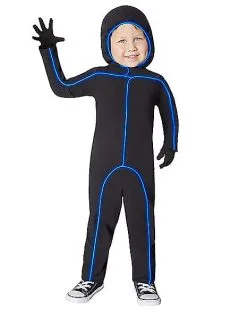 Spirit Halloween Toddler Blue Light-Up Stick Figure Costume