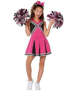 Spirit Halloween Kids Pink Cheerleader Costume