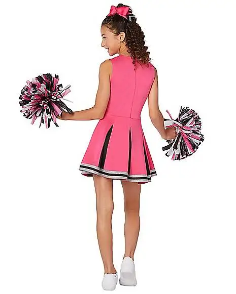 Spirit Halloween Kids Pink Cheerleader Costume 4 Spirit Halloween Kids Pink Cheerleader Costume - Image 2