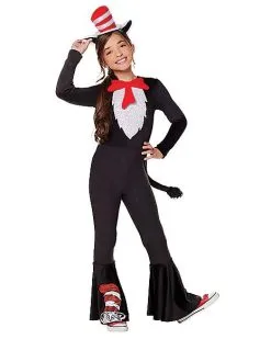 Spirit Halloween Kids Cat In The Hat Bell Bottom Costume - Dr. Seuss