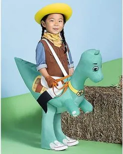 Spirit Halloween Toddler Clover Ride-Along Costume - Dino Ranch