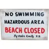 JAWS NO SWIMMING WOOD SIGN -Spirit Halloween MASFUS145