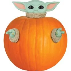 Gemmy Pumpkin Push Ins The Child Star Wars, Green