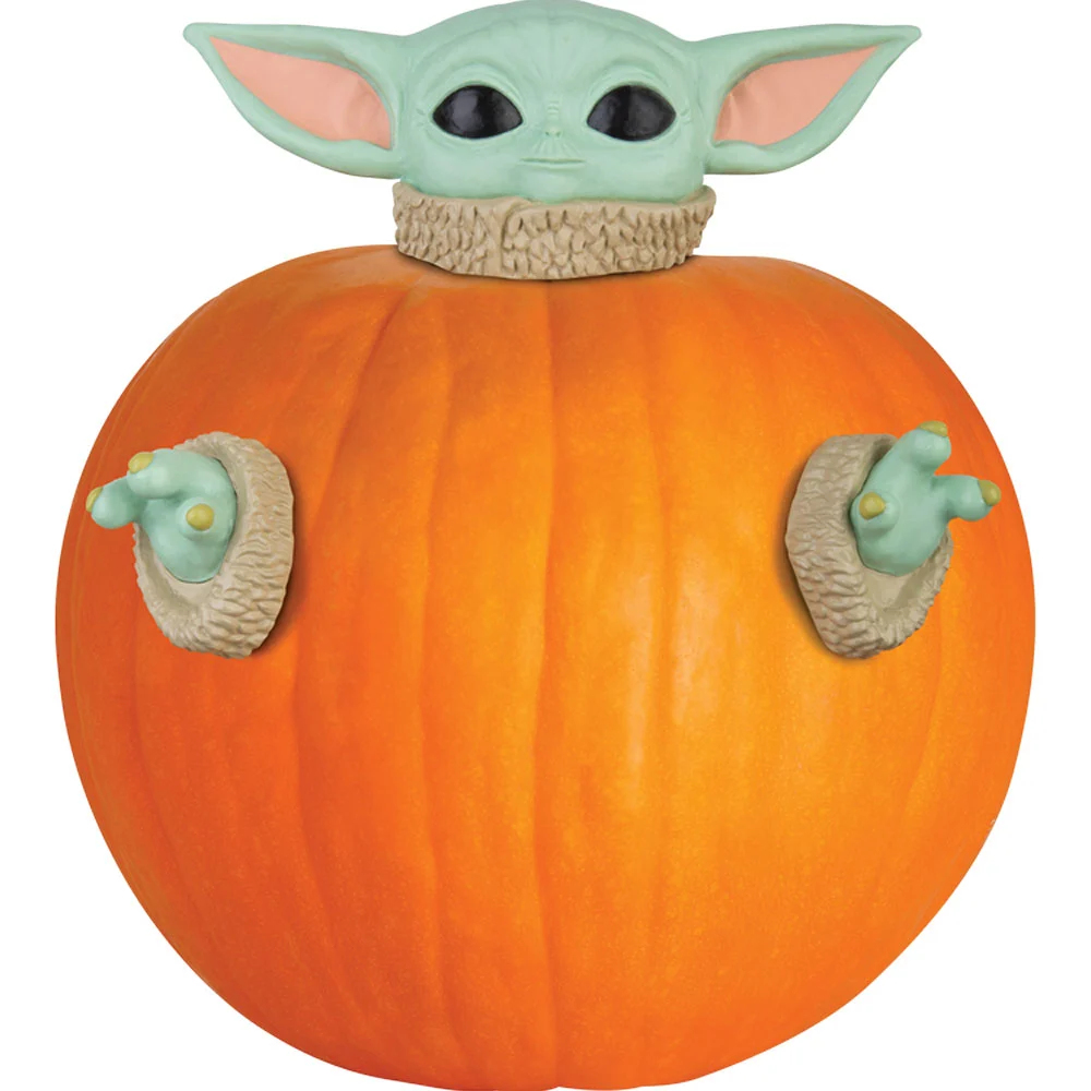 Gemmy Pumpkin Push Ins The Child Star Wars, Green 3 Gemmy Pumpkin Push Ins The Child Star Wars, Green