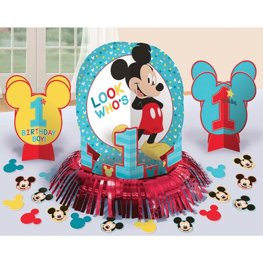 MICKEY 1ST BDAY TABLE DECOR 3 MICKEY 1ST BDAY TABLE DECOR