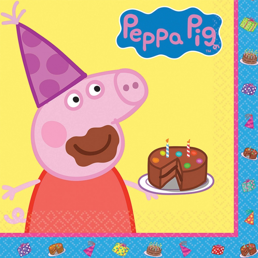 PEPPA PIG LUNCH NAPKINS 3 PEPPA PIG LUNCH NAPKINS