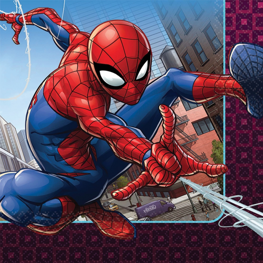 SPIDER MAN LUNCH NAPKINS 3 SPIDER MAN LUNCH NAPKINS