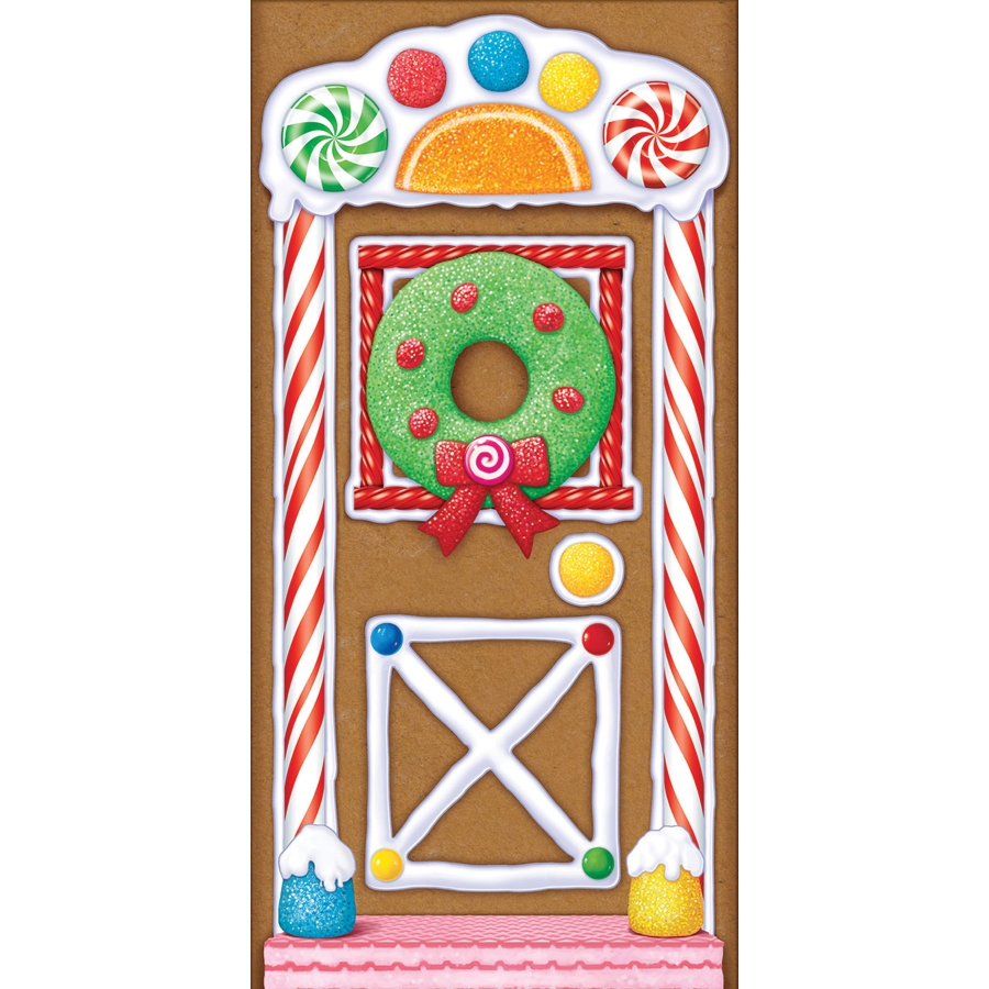 GINGERBREAD HOUSE DOOR COVER 3 GINGERBREAD HOUSE DOOR COVER