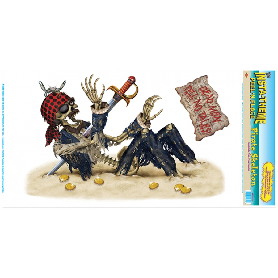 PIRATE SKELETON PEEL PLACE 3 PIRATE SKELETON PEEL PLACE