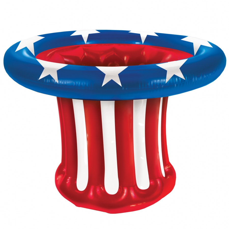 INFLATABLE PATRIOTIC HAT COOLE 3 INFLATABLE PATRIOTIC HAT COOLE
