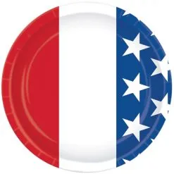 PATRIOTIC PLATES 7IN 8PC