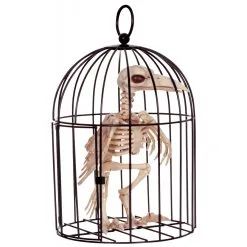 SKELETON CROW IN CAGE
