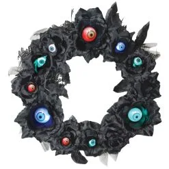 WREATH 15IN LU EYEBALL BLACK