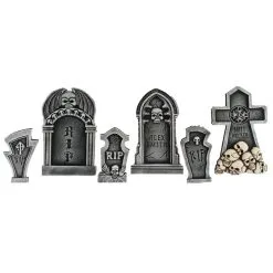 TOMBSTONE KIT 6 PIECE SKULLS
